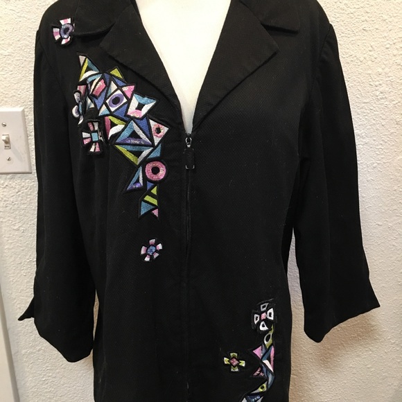 3/4 in Sleeves Light Statement Jacket or Top/Lined - Picture 2 of 7